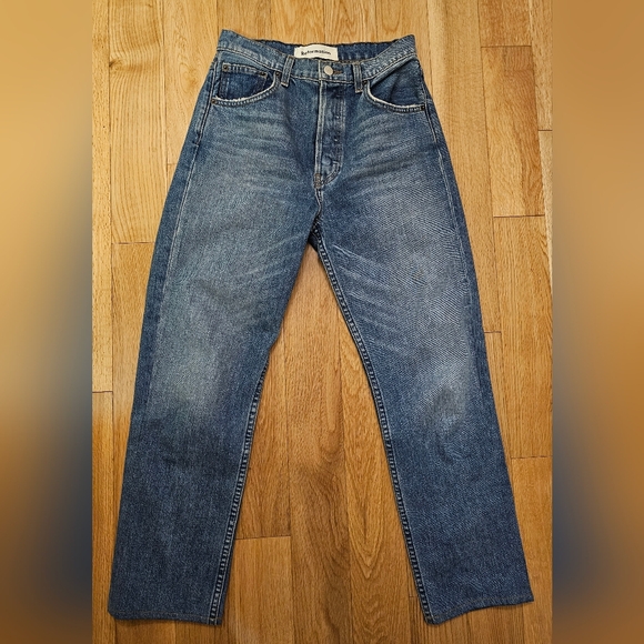 Reformation Cynthia High Relaxed Straight Leg Denim Jeans Blue San Lucas size 25 - Picture 4 of 11